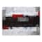 Designart - Grey and Red Abstract Art Painting - Modern Canvas Wall Art